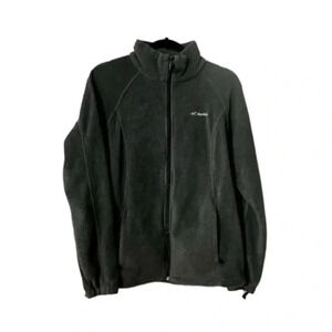 Columbia Women's Dark Gray Long Sleeve Fleece Zip-Up Jacket Size L GUC